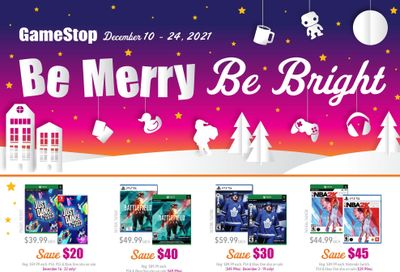 GameStop Be Merry Be Bright Flyer December 10 to 24