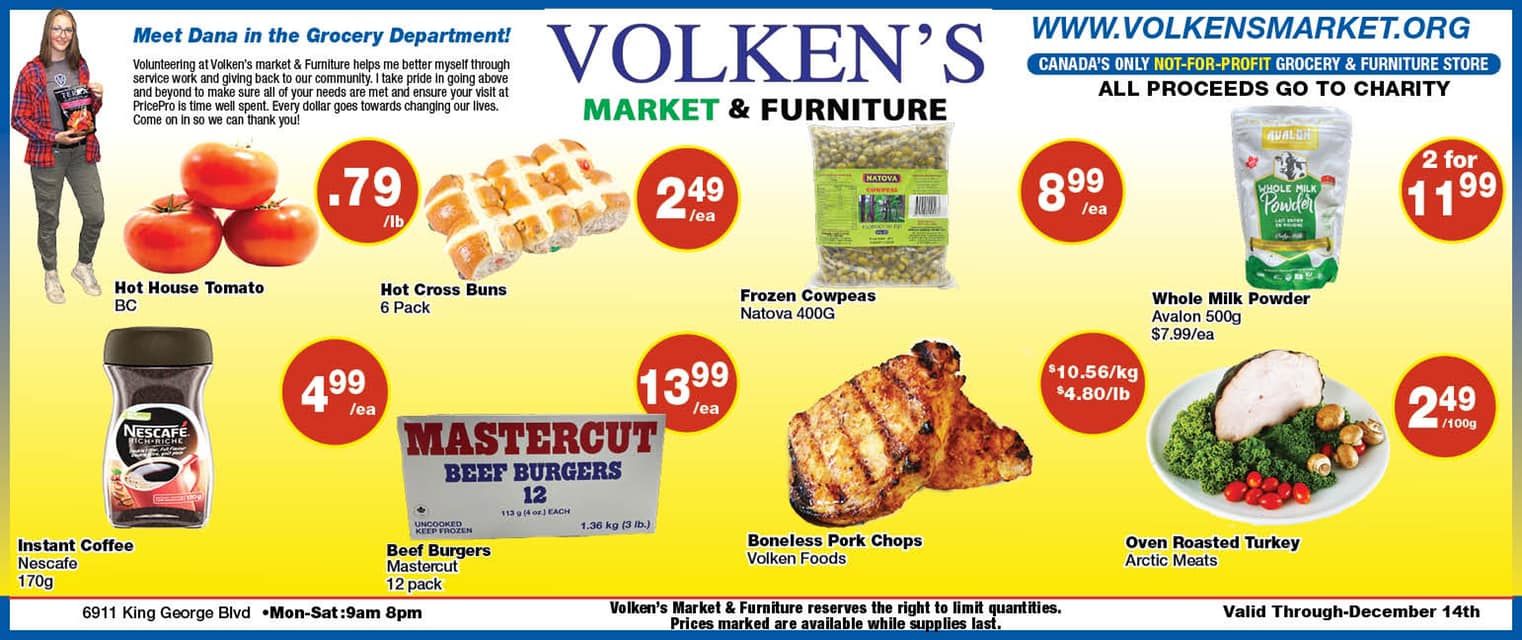 Volken's Market & Furniture Flyer December 8 to 14