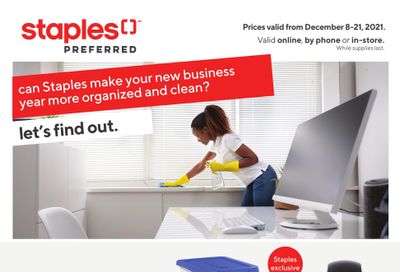 Staples Cleaning and Organization Flyer December 8 to 21