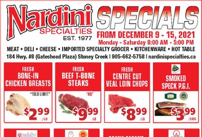 Nardini Specialties Flyer December 9 to 15