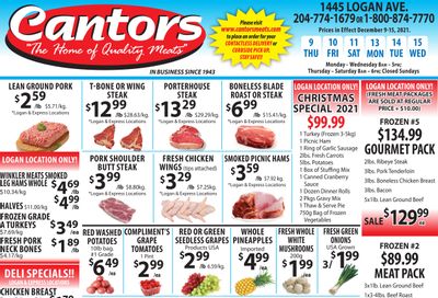 Cantor's Meats Flyer December 9 to 15