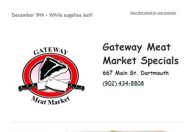 Gateway Meat Market Flyer December 9 to 15