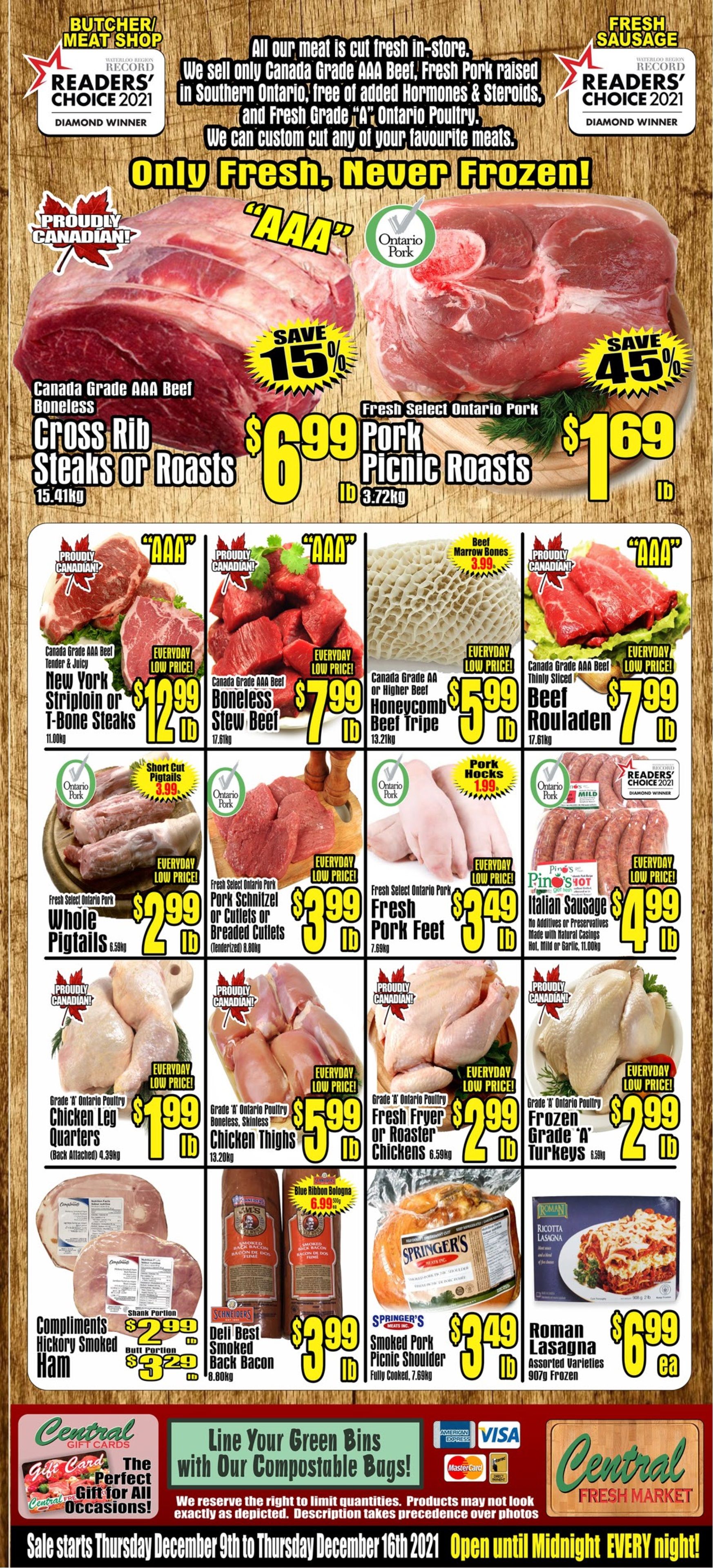 Central Fresh Market Flyer December 9 to 16