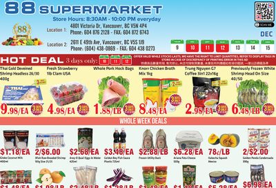 88 Supermarket Flyer December 9 to 15
