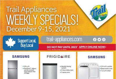 Trail Appliances (AB & SK) Flyer December 9 to 15