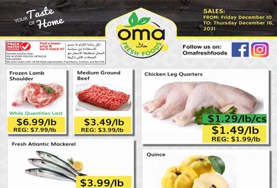 Oma Fresh Foods Flyer December 10 to 16