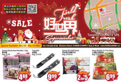 Field Fresh Supermarket Flyer December 10 to 16