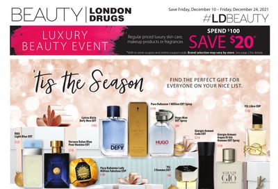 London Drugs Luxury Beauty Event Flyer December 10 to 24