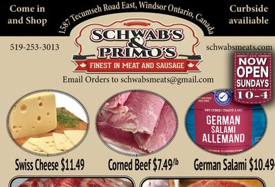 Schwab's & Primo's Flyer December 14 to 19