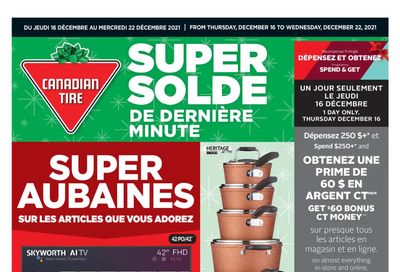 Canadian Tire (QC) Flyer December 16 to 22