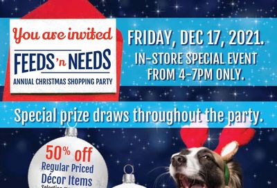 ShurGain Feeds'n Needs Christmas Shopping Party Flyer December 17