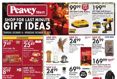 Peavey Mart Flyer December 16 to 22