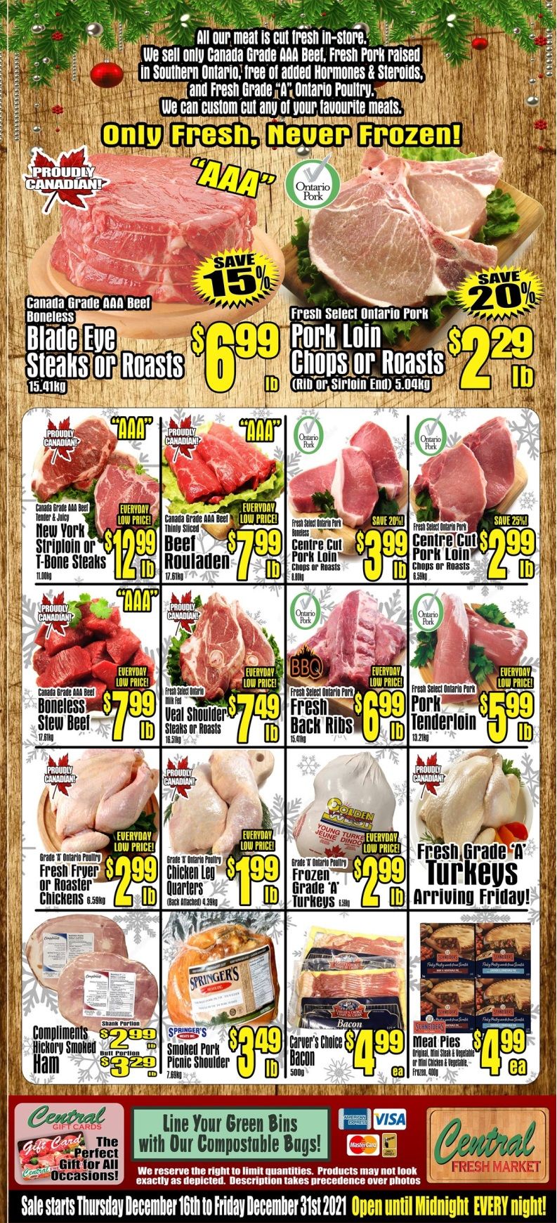 Central Fresh Market Flyer December 16 to 31