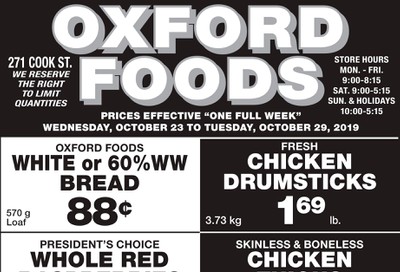 Oxford Foods Flyer October 23 to 29