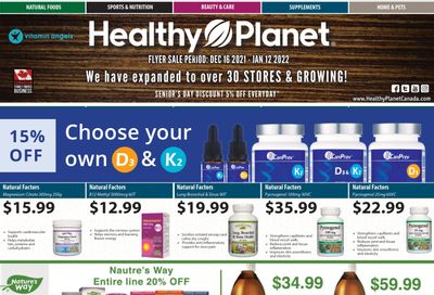 Healthy Planet Flyer December 16 to January 12