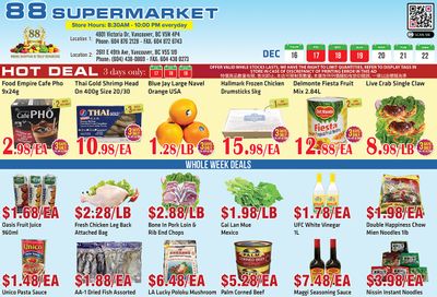 88 Supermarket Flyer December 16 to 22