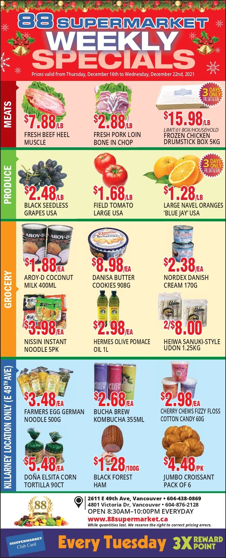88 Supermarket Flyer December 16 to 22