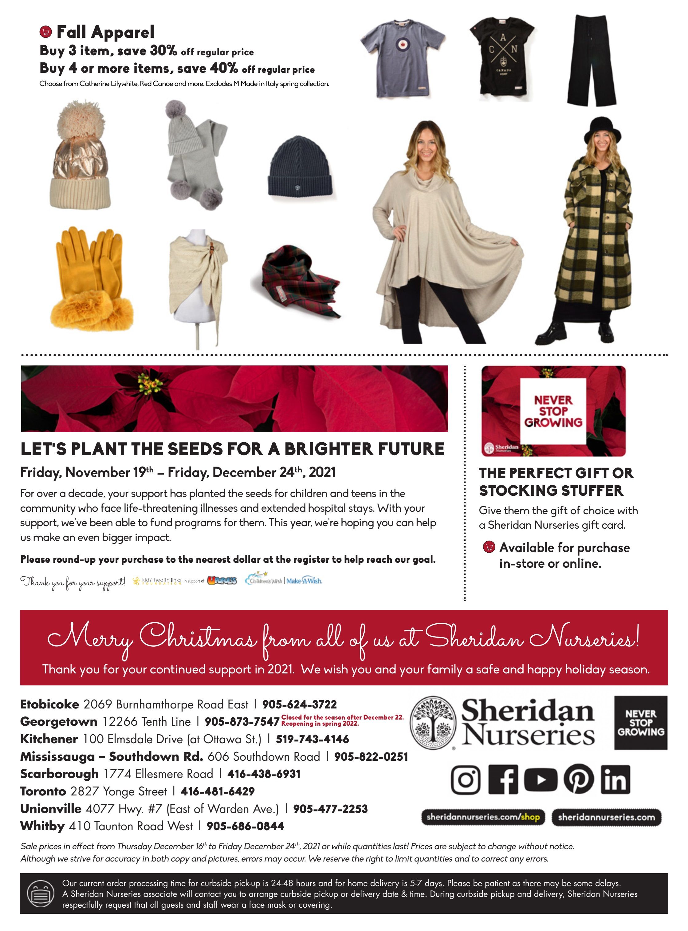 Sheridan Nurseries Flyer December 16 to 24