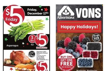 Albertsons (CA, ID, LA, MT, OR, TX, WA) Weekly Ad Flyer December 17 to December 24