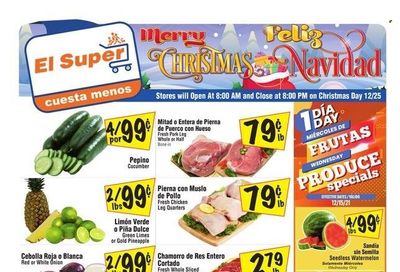 El Super (CA, NM, NV, TX) Weekly Ad Flyer December 17 to December 24