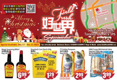Field Fresh Supermarket Flyer December 17 to 23