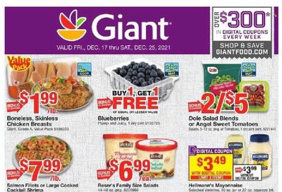 Giant Food (DE, MD, VA) Weekly Ad Flyer December 17 to December 24
