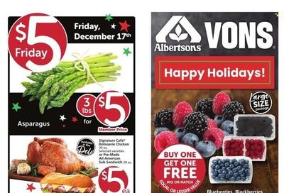 Vons (CA) Weekly Ad Flyer December 17 to December 24