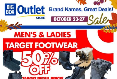 Big Box Outlet Store Flyer October 23 to 27
