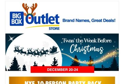 Big Box Outlet Store Flyer December 20 to 24