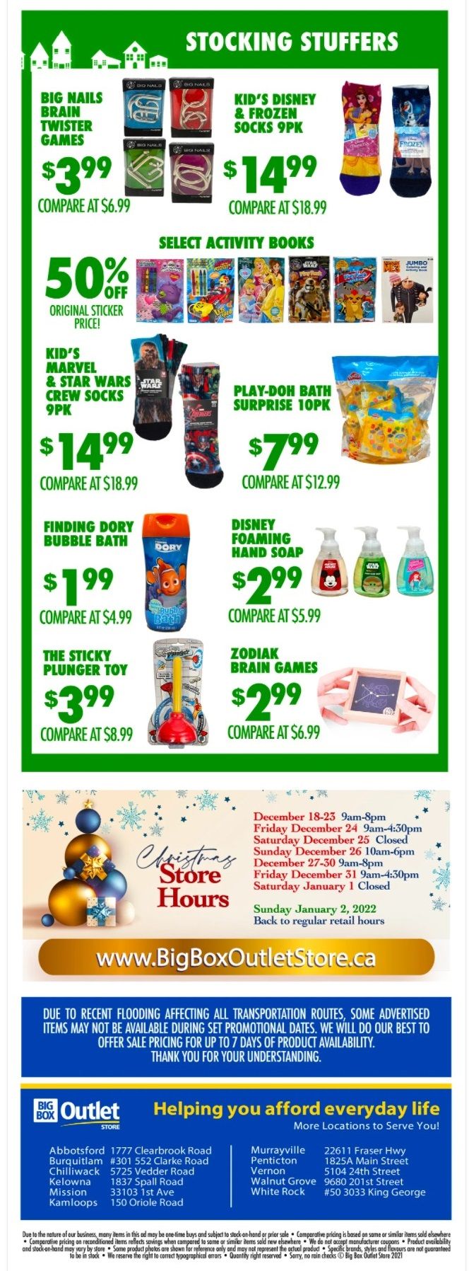 Big Box Outlet Store Flyer December 20 to 24