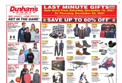 Dunham's Sports (TN) Weekly Ad Flyer December 18 to December 25