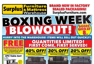 Surplus Furniture & Mattress Warehouse (Sydney) Flyer December 20 to January 2