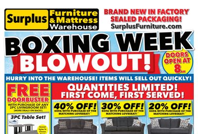 Surplus Furniture & Mattress Warehouse (St. John's) Flyer December 20 to January 2