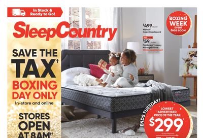 Sleep Country Flyer December 20 to 28