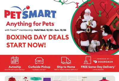 PetSmart Boxing Day Deals Flyer December 22 to 26, 2021
