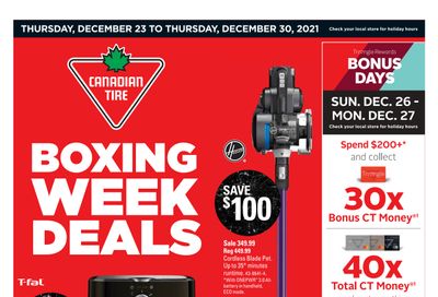 Canadian Tire (ON) Boxing Week Deals Flyer December 23 to 30, 2021