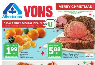 Vons (CA) Weekly Ad Flyer December 21 to December 28