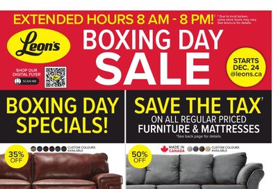 Leon's 2021 Boxing Day/Week Sale Flyer December 24 to January 5