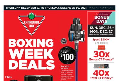 Canadian Tire (West) Boxing Week Deals Flyer December 23 to 30, 2021