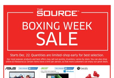 The Source Boxing Week Sale Flyer December 22 to 30, 2021