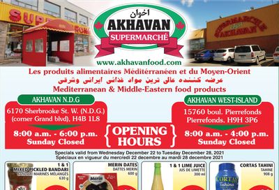 Akhavan Supermarche Flyer December 22 to 28