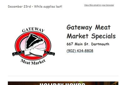 Gateway Meat Market Flyer December 23 to 29