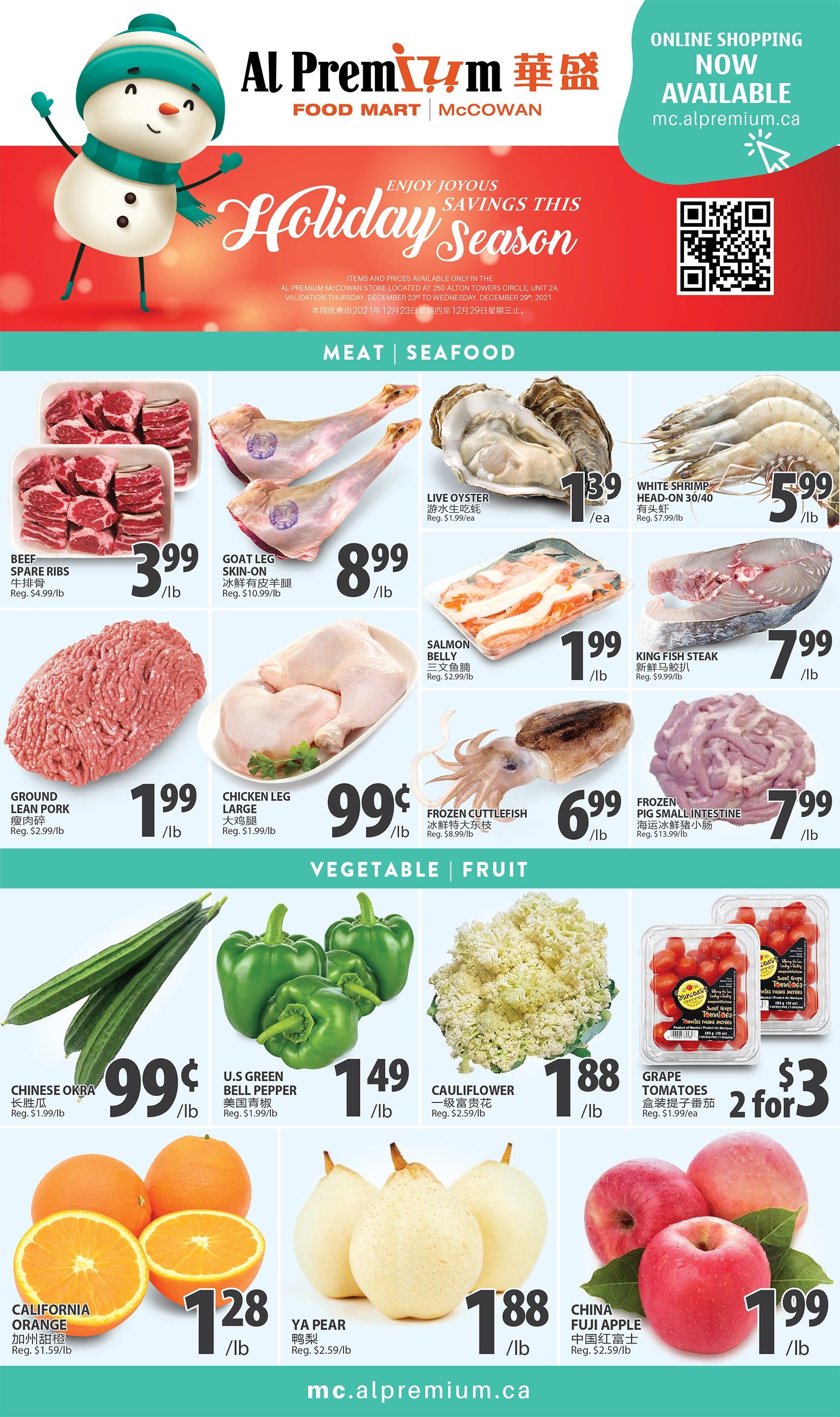 Al Premium Food Mart (McCowan) Flyer December 23 to 29