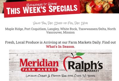 Meridian Farm Market Flyer December 23 and 24