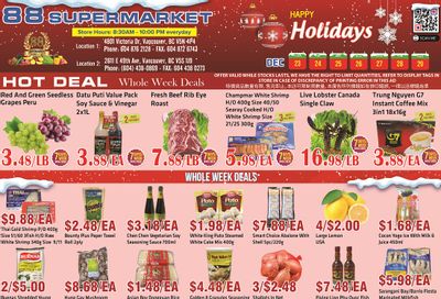 88 Supermarket Flyer December 23 to 29