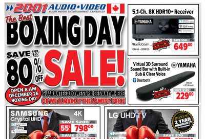 2001 Audio Video Boxing Day Sale Flyer December 24 to 30, 2021