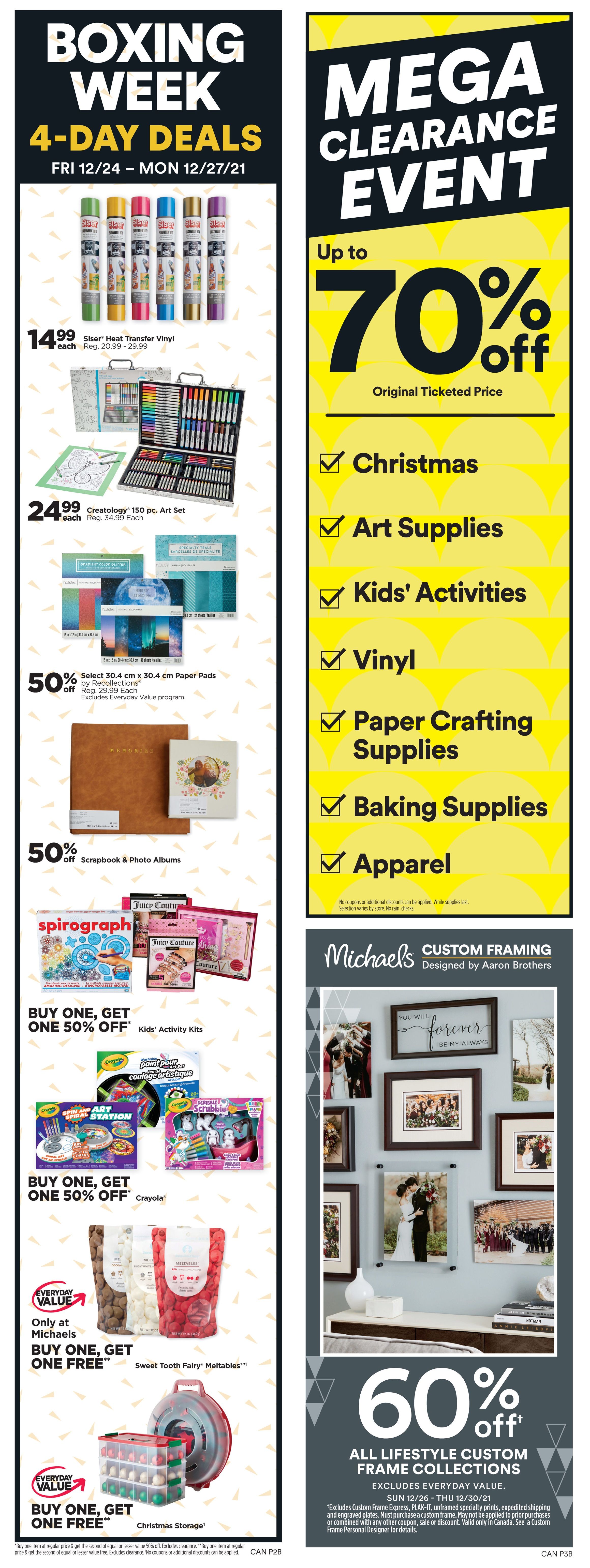 Michael's Boxing Week Flyer December 24 to 30, 2021