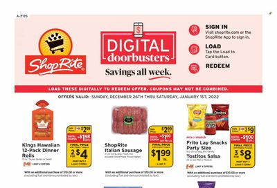 ShopRite (CT, DE, MD, NJ, NY, PA) Weekly Ad Flyer December 25 to January 1