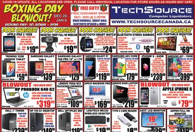 TechSource Boxing Week Flyer December 26 to January 8