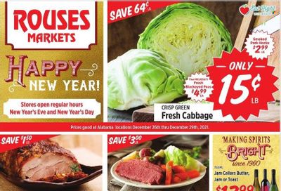 Rouses Markets (AL, LA, MS) Weekly Ad Flyer December 27 to January 3
